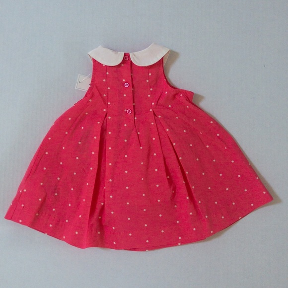Baby Gap NWT sleeveless coral polkadot dress - Picture 5 of 7